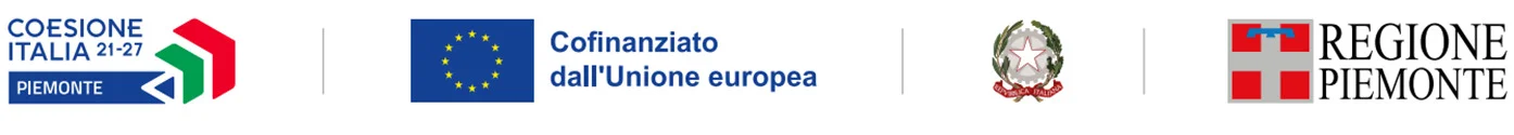 Coesione Italia 21-27 Piemonte, Cofinanziato dall’Unione europea, Repubblica Italiana, Regione Piemonte